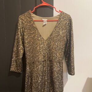 Rubber Ducky Gold Sequin Dress